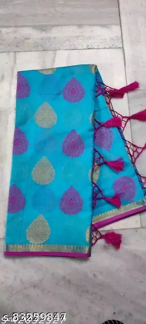 Chanderi Cotton Jacquard Banarasi Saree