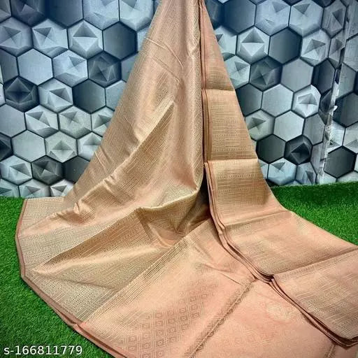 Banarasi Pink Zari Brocade Saree