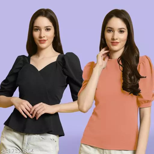 Casual Classic Fashion Forward Women's Top - Pack of 2