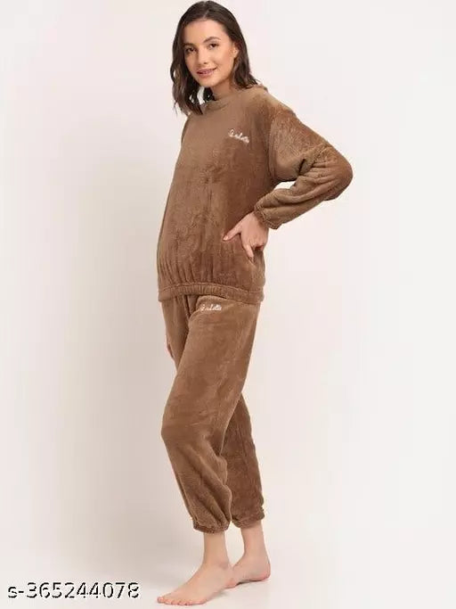 Tshirt with bottom woolen brown