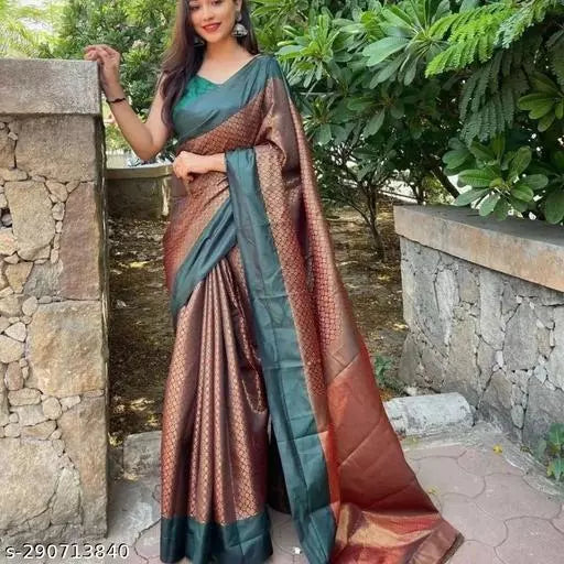Copper Brocade Kanjivaram