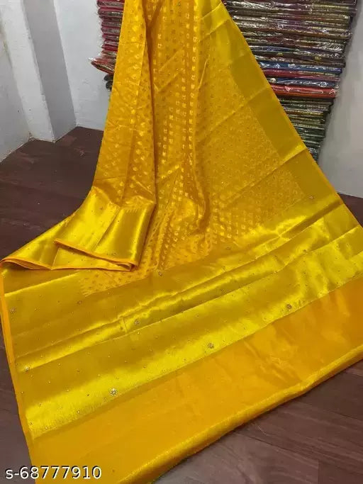 Banarasi Silk Saree With Stone Work