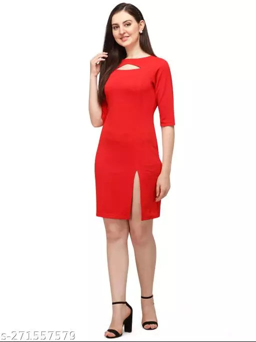 Bodycon Red Dresses For Woman