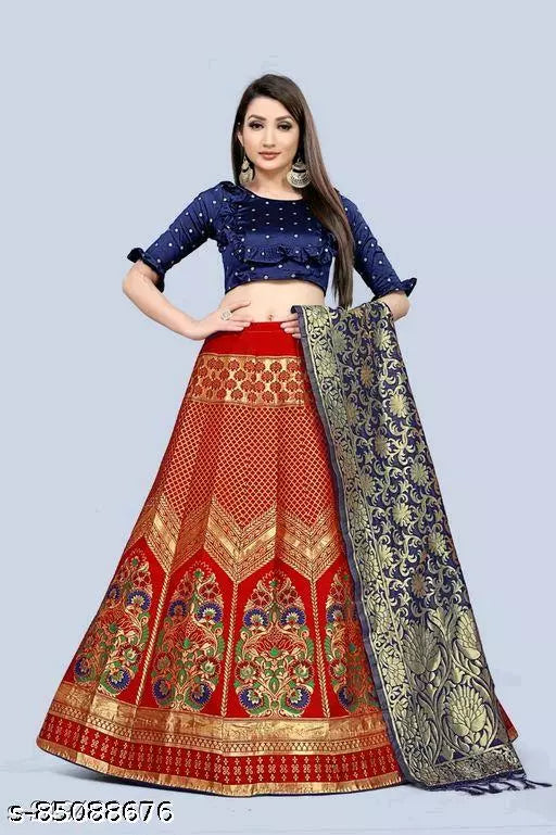 LEHENGA CHOLI WITH BLOUSE (UN-STITCHED) BY VAIDIK ETHNIC