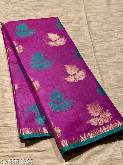 TRENDING LEAF BOOTA SILK SAREE