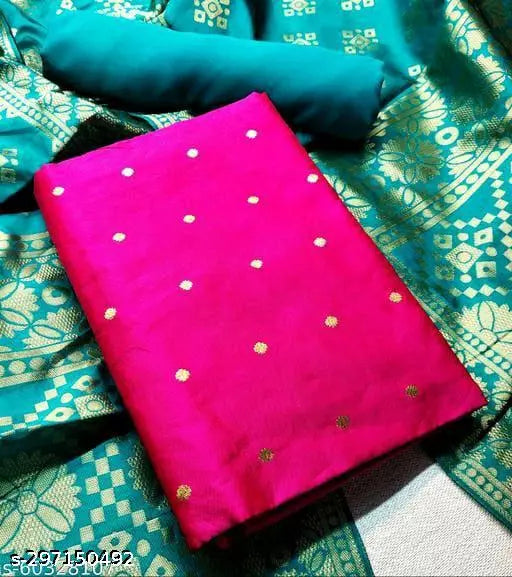 SUIT+RAMA CHOKTHA-RAMA PLAIN-RANI BUTTI TOP