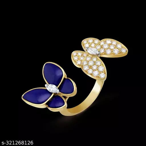 Enchanted Garden: Floral Gemstone Women's Ring for Grils