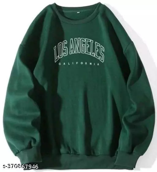 JKP COLLECTION  Unisex  Los Angeles Fabric Fleece For Outdoor & Indoor Sweatshirt Green