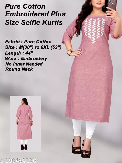 Rangrasiya Tex New South Cotton  Embroidered Plus Size Kurtis
