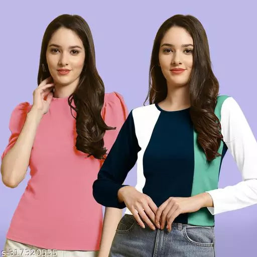 Casual Classic Fashion Forward Women's Top - Pack of 2