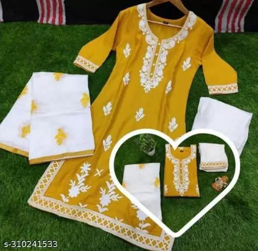 BEST FULL EMBROIDERY WORK KURTA PANT WITH DUPATTA