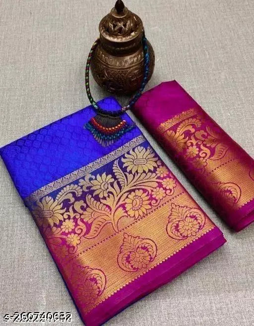 Morpich Fashion Embozz Kanjivaram  Silk Saree