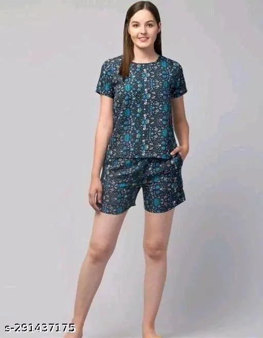 Blue Tiger Printed Night Dresses