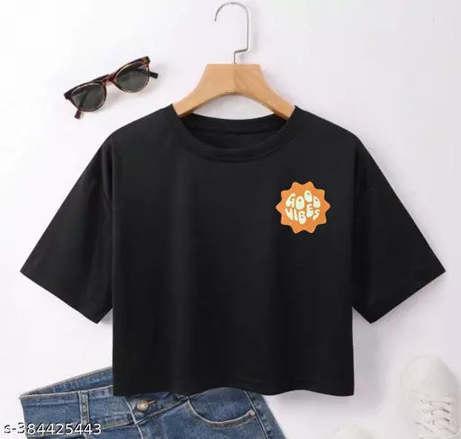 OVERSIZED SHORT SLEEVE CROPPED T-SHIRT  RELAXED AND CROPPED FIT