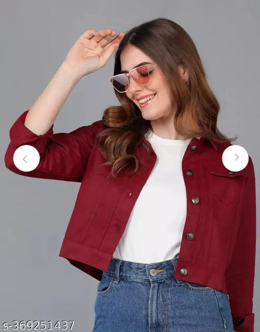 Maroon colour women jacket