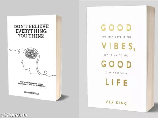 GOOD VIBS GOOD LIFE + DON'T BELIEVE EVERYTHING YOU THINK ( 2 BOOK COMBO BESTSALLER )