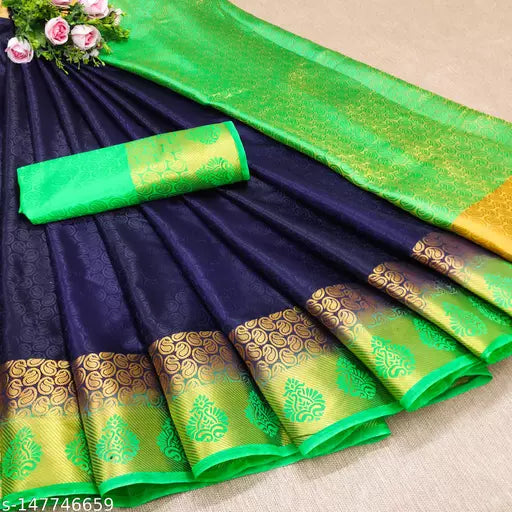 MORPINCH FASHION EMBOSS  SILK SAREE