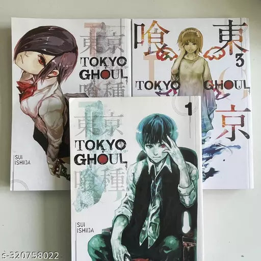 TOKYO GHOUL VOLUME1 + VOLUME 2. + VOLUME  3. MANGA COMICS  COMBO ( set of 3 BOOKS)