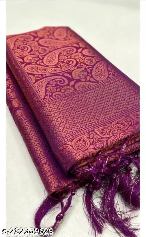Copper Brocade Saree