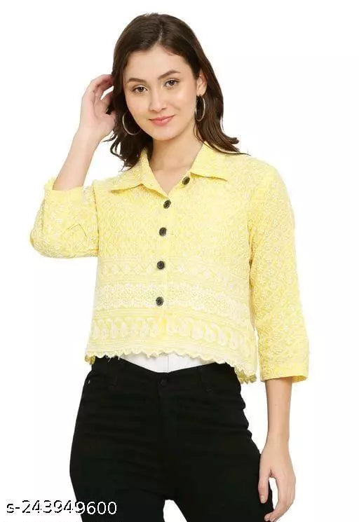 Embroidered Elegance: Women's Full Sleeve Shirt with Traditional Embroidery