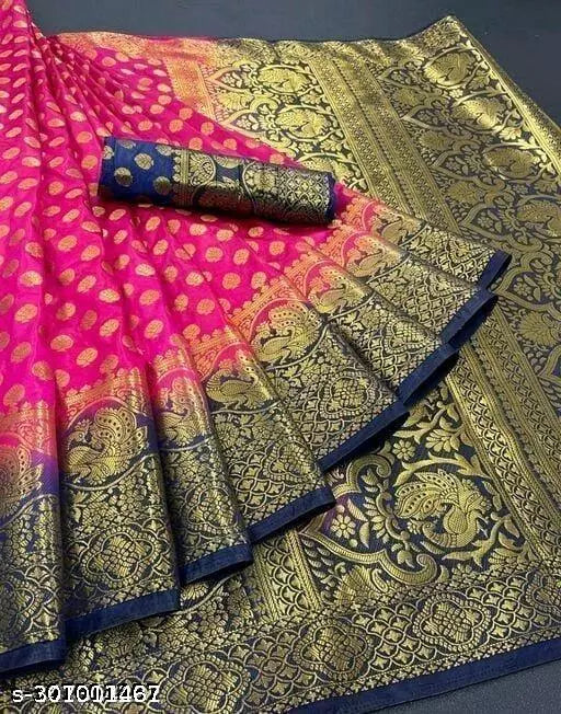 Morpich Fashion Nylon Banarasi Silk Saree