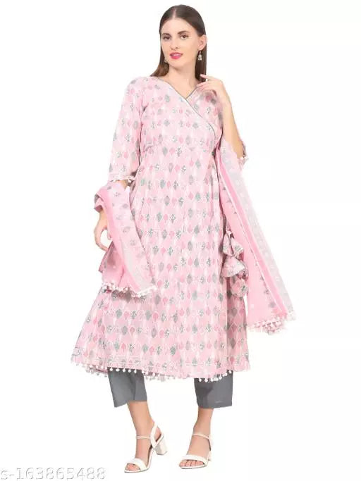 Bpt Designer  Cotton Suit with Dupatta  For Womens