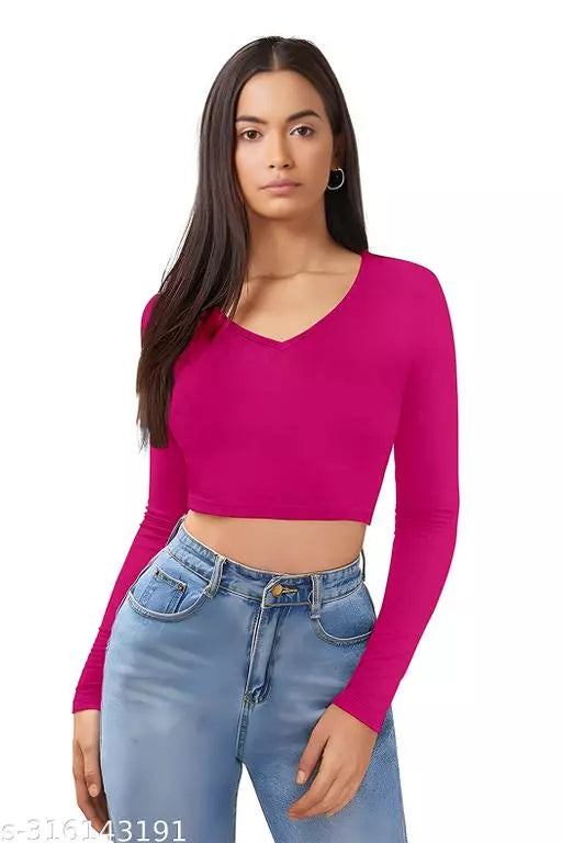 Pink CropTop For Woman