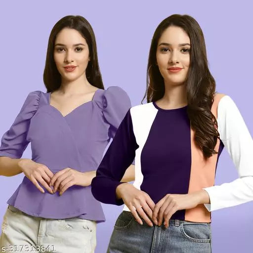 Casual Classic Fashion Forward Women's Top - Pack of 2
