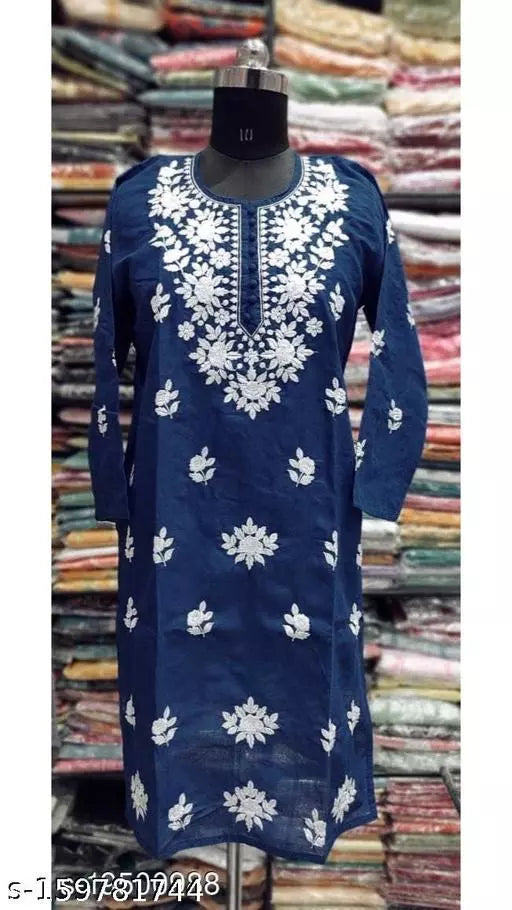 ComputerWork Rose Cotton Kurti.