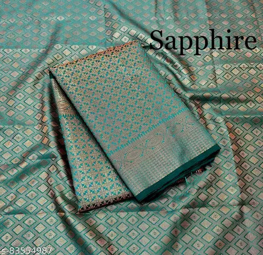 Beautiful Kanchi Semi Pattu Saree With Brocade Pallu Blouse