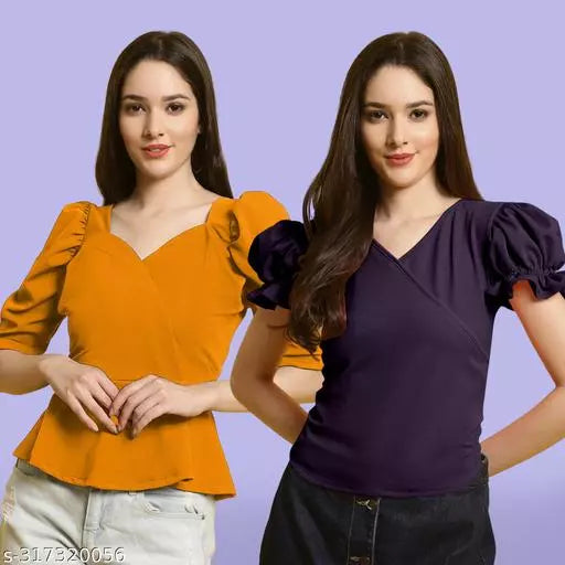 Casual Classic Fashion Forward Women's Top - Pack of 2