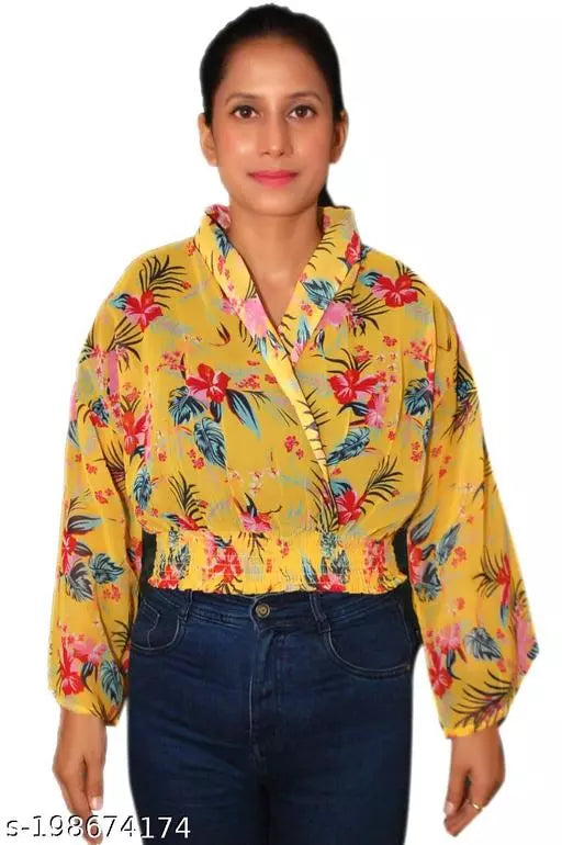 crop tops for womens stylish square neck satin fabric