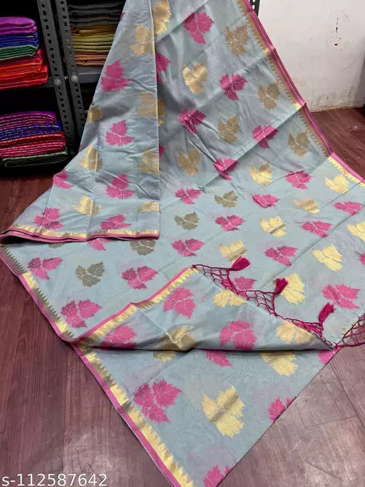 TRENDING LEAF BOOTA SILK SAREE