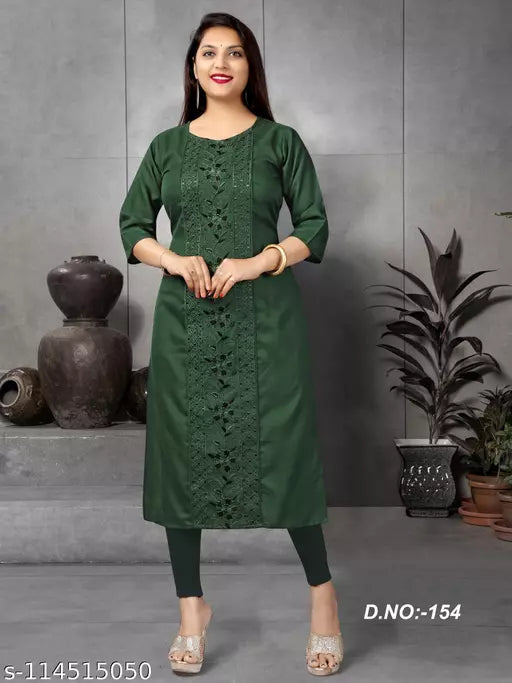 Cotton Embroidered Plus size Kurtis