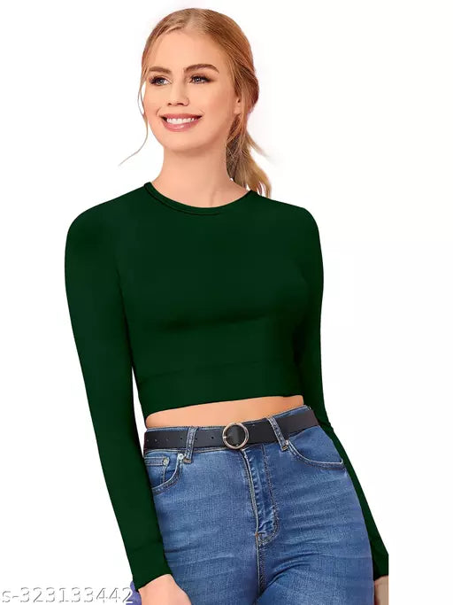 Womens Red Crop Top