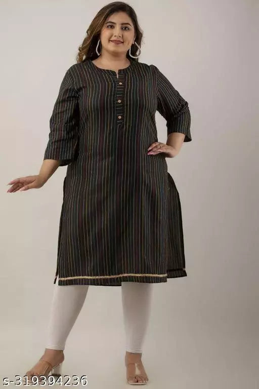 Stylish and Comfortable Plus-Size Cotton Kurti for Women