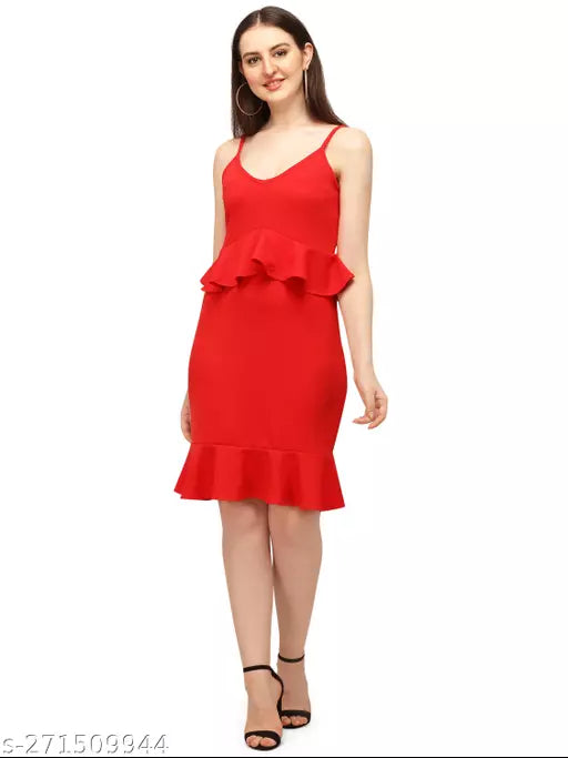 Bodycon Red Dresses For Woman