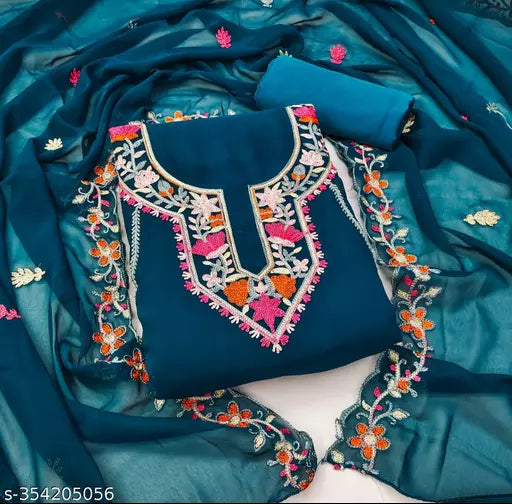 TRENDY FANCY GEOGRETTE SUITS & DRESS MATERIALS FOR WOMEN