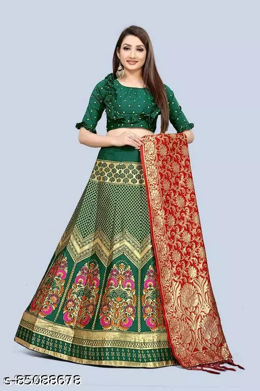 LEHENGA CHOLI WITH BLOUSE (UN-STITCHED) BY VAIDIK ETHNIC