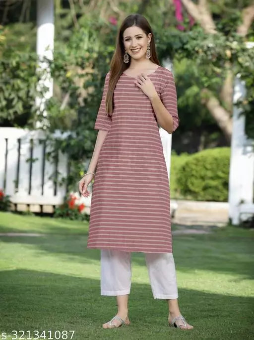 Cotton Fancy Stripped Kurti