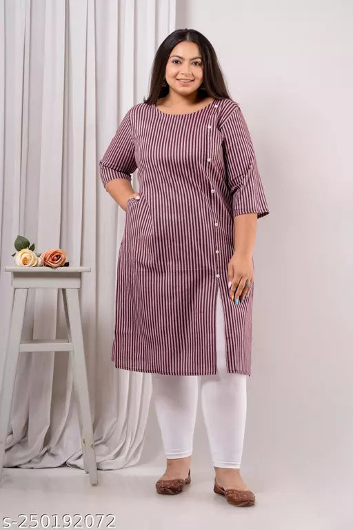 Neerupam Collection Women Pure Cotton Straight Kurti 