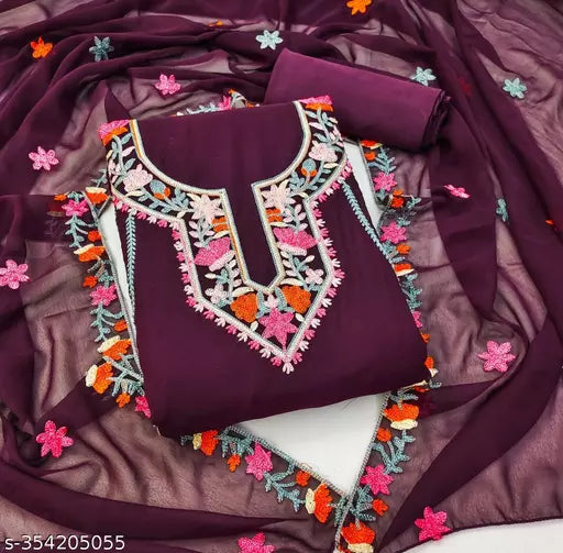 TRENDY FANCY GEOGRETTE SUITS & DRESS MATERIALS FOR WOMEN