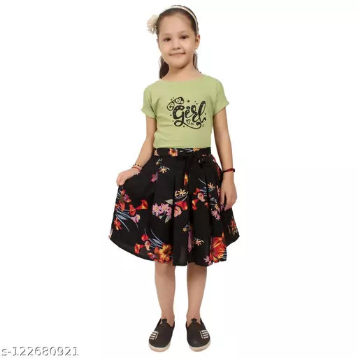 BPT Designer Printed Skirt For Girls  Kids