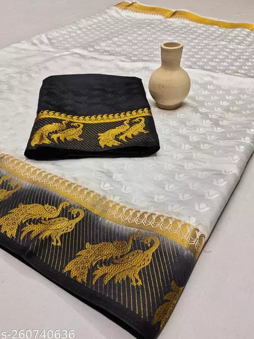 Morpich Fashion Embozz Kanjivaram  Silk Saree
