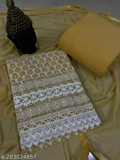 Lucknawi Georgette 60 Gram Party Wear wedding Wear and daily wear Salwar Suits & Dress Materials