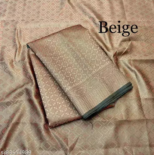 Beautiful Kanchi Semi Pattu Saree With Brocade Pallu Blouse
