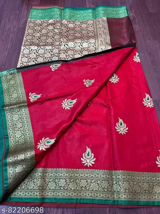 Satin Silk Embroided Saree