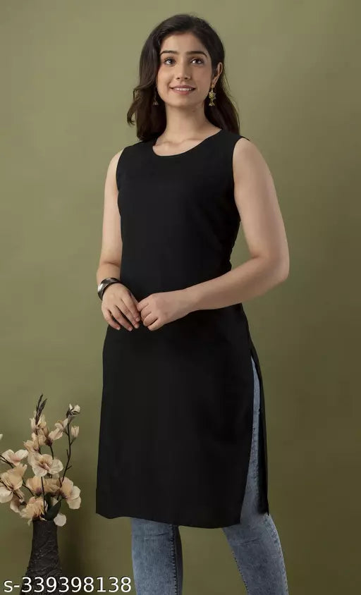 Mialo fashion straight sleeveless  kurta.