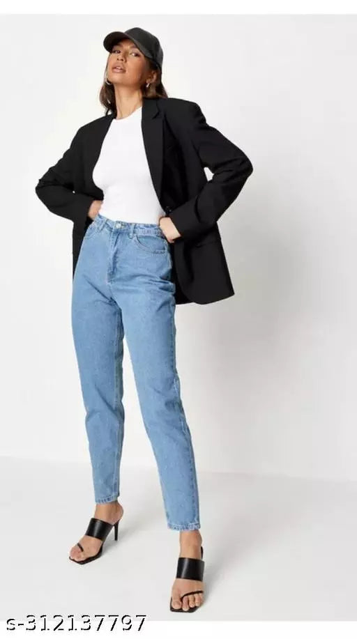SAANU'S FASHION - STYLISH MOM FIT DENIM JEANS FOR GIRLS & WOMEN