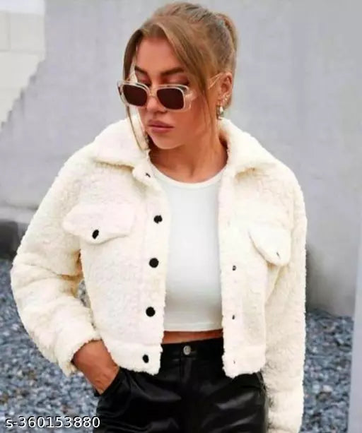 Woolen white coat